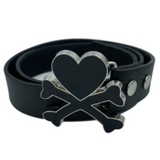 Boucle de ceinture drapeau Jolly Roger, os croisés, fête d'halloween, cœur, boucles de ceinture