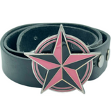 Star Belt Buckle Pentagram Pink Five-Pointed Stars Nautical Pentagon Buckles Belts