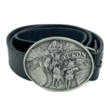 Yukon Territory Wolf Animal Dog Sleigh Race Belt Buckle
