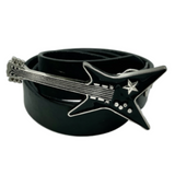 Boucle de ceinture pour guitare électrique, métal lourd, musique Rock, noir
