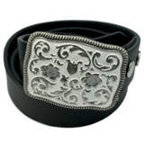 Boucle de ceinture à fleurs, Style Cowgirl occidental, boucles de ceinture blanches
