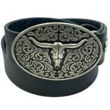 Texas Longhorns Floral Western Belt Buckle Buckles
