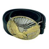 Boucle de ceinture classique USA Flying Eagle Sun Western Mountain Landscape
