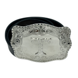 Lettre T initiale monogramme nom initiales lettres Alphabet grandes boucles de ceinture