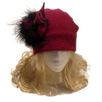 Bonnet en laine d'hiver GATSBY années 20 pour femme, bonnet cloche, seau, chapeau floral