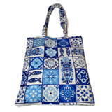 Traditional Portuguese Azulejos Tiles Themed Reusable Tote Bag