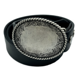 Boucle de ceinture de fleur gravable blanc Floral Cowgirl Cowboy boucles de ceintures occidentales