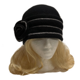 Cloche d'hiver à fleurs 100 % laine Gatsby pour femme