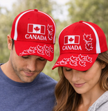 Red Canada Flag Baseball Ball Hat Cap Maple Leaves Casquette