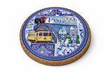 Traditional Imagery Porto Portugal Cityscape Coaster Set of 6 Piece Collection
