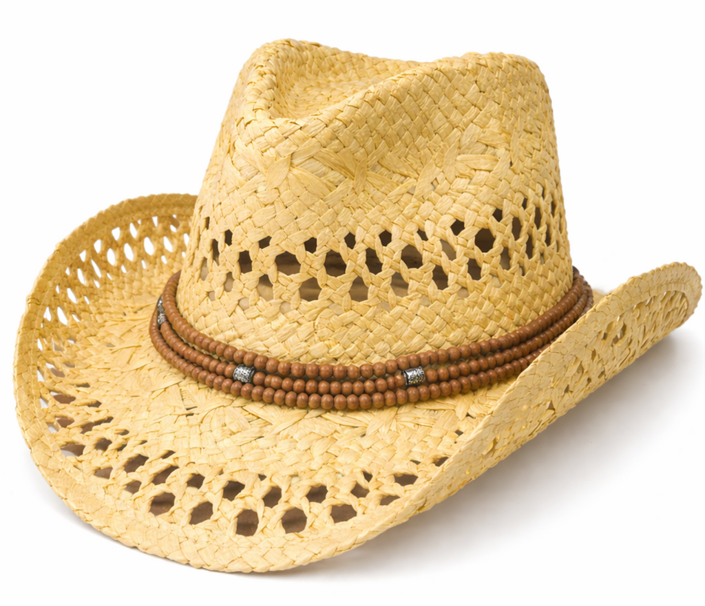 Sombrero de verano para exteriores para mujer, estilo vaquero occidental, transpirable