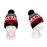 Pom Pom Beanie Hat Canada Canadian Winter Hats Red Maple Leaf Knitted