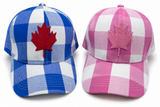 Canada Maple Leaf Baseball Cap Plaid Flannel Hat Caps Hats