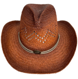 Paper Straw Cowboy Hat Men Women Western Cowgirl Fashion Hats - Cool Belt Buckles Shop - Buckles.Biz