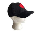 Baseball Hat Canada Canadian Red Maple Leaf Flag Ball Cap Black - Buckles.Biz