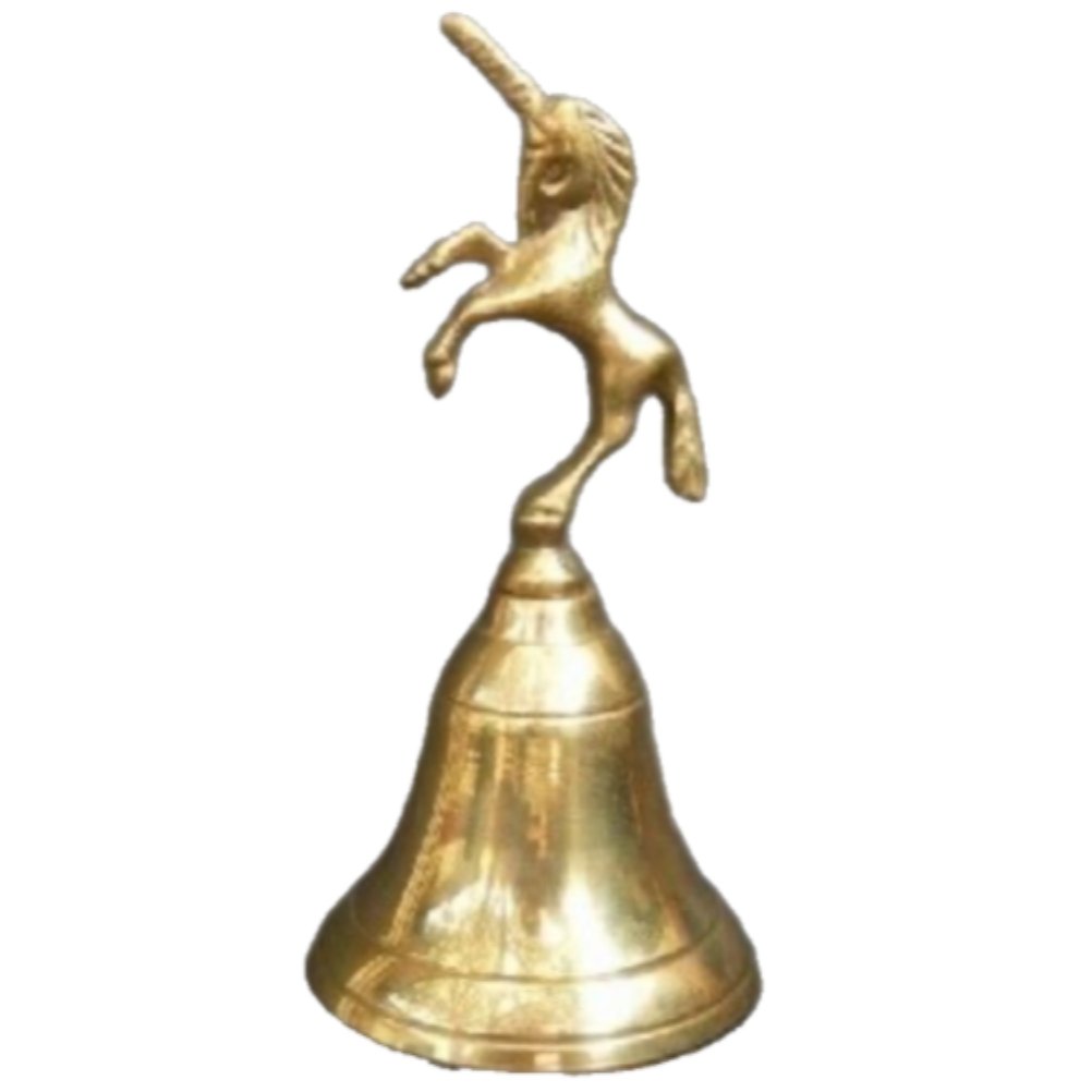 Bell Unicorn Lucky Uniconrs Bar Small Brass Bells Charms - Buckles.Biz