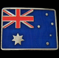 Belt Buckle Australian Flag Aussie Down Under Ozzie Australia Flags Buckles Belts - Buckles.Biz