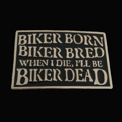 Belt Buckle Biker Born Bred Dead Motorcycle Biker's Belts Buckles - Buckles.Biz