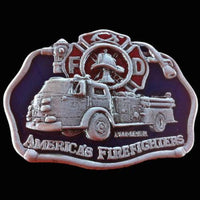 Belt Buckle Fireman American Firefighters F.D Fire Truck Firemen Belts Buckles - Buckles.Biz