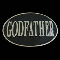 Belt Buckle Godfather Mafia Movie Baptism Godfathers Gift Buckles - Buckles.Biz