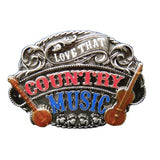 Belt Buckle Love Country Music Banjo Guitar Musician Western Belts Buckles - Buckles.Biz