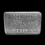 Belt Buckle Music Is Life Musical Quotes Musician Rock Band Belts Buckles - Buckles.Biz