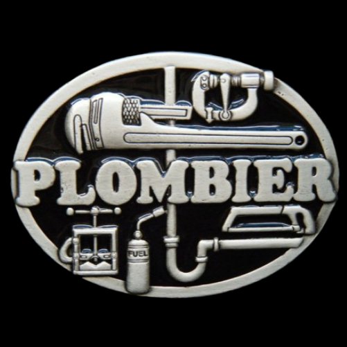 Belt Buckle Plumber French Plombier Plumbers Plombiers Boucle De Ceinture - Buckles.Biz