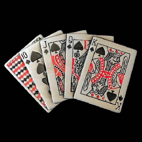 Belt Buckle Poker Cards Royal Flush Vegas Casino Gambling Gambler Belts Buckles - Buckles.Biz