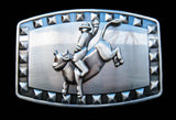 Belt Buckle Rodeo Cowboy Cow Horse Bull Rider Western Buckles & Belts - Buckles.Biz