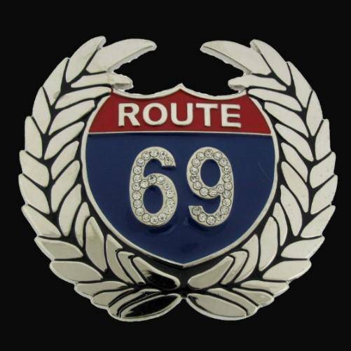 Belt Buckle Route 69 Rt United States US Highways Rhinestones Belts & Buckles - Buckles.Biz
