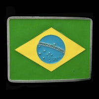 Brazilian Flag Belt Buckle Brazil Brasil Brasilia Rio Flags Buckles Belts - Buckles.Biz