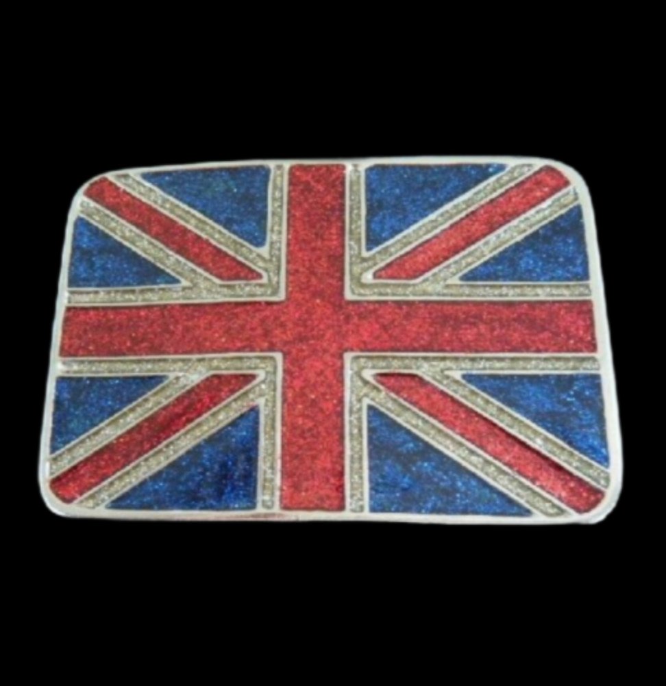 British Flag Britain Union Jack United Kingdom UK Belt Buckle - Buckles.Biz
