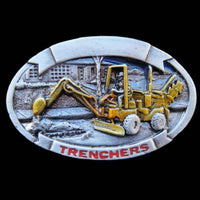 Bulldozer Operator Belt Buckle Trencher Excavator Construction Profession Buckles - Buckles.Biz