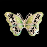 Butterfly Belt Buckle Butterflies Green Glitter Rhinestone Belts Buckles - Buckles.Biz