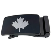 Canada Flag Men's Belt Buckle Auto Sliding Self Locking Ratcheting Buckles - Buckles.Biz