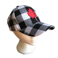 Canada Maple Leaf Baseball Cap Plaid Flannel Hat Caps Hats - Buckles.Biz