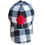 Canada Maple Leaf Baseball Cap Plaid Flannel Hat Caps Hats - Buckles.Biz