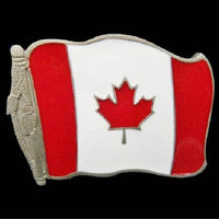 Canada Maple Leaf Flag Beer Bottle Opener Belt Buckle Buckles - Buckles.Biz