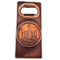 Chicago City Skyline Towers Souvenir Metal Beer Bottle Opener - Buckles.Biz