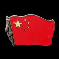 Chinese Flag Belt Buckle China Socialist Red Star Buckles Belts - Buckles.Biz