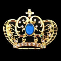Crown Beauty Queen Golden Crowns Rhinestones Belt Buckle Buckles - Buckles.Biz