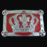 Crown Queen King Red Skull Royal Crown Royalty Belt Buckle Buckles - Buckles.Biz