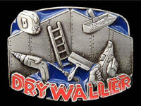 Drywaller Construction Worker Plaster Tools Profession Belt Buckle - Cool Belt Buckles Shop - Buckles.Biz
