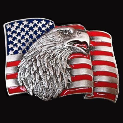 Eagle American Flag Belt BuckleUSA United States Old Glory Buckles Belts - Buckles.Biz