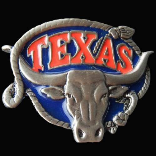 Famous Texas Longhorns Western Rodeo Belt Buckles - Buckles.Biz