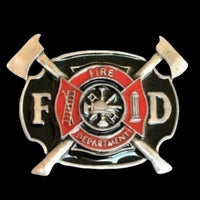 Fireman Belt Buckle Firefighter FD Fire Hydrant Ax Ladder Buckles Belts - Cool Belt Buckles Shop - Buckles.Biz
