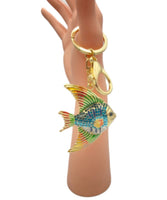Fish Crystal Rhinestone Handbag Charm Pendant Keychain Bag Keyring Key Chain - Buckles.Biz