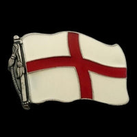 Flag of England St George's Cross Belt Buckle Buckles - Buckles.Biz