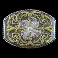 Flower Belt Buckle Texas Flowers Cowboy Cowgirl Western Buckles Belts - Buckles.Biz