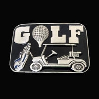 Golf Golfer Golfing Golfcart Sports Belt Buckle Buckles - Buckles.Biz